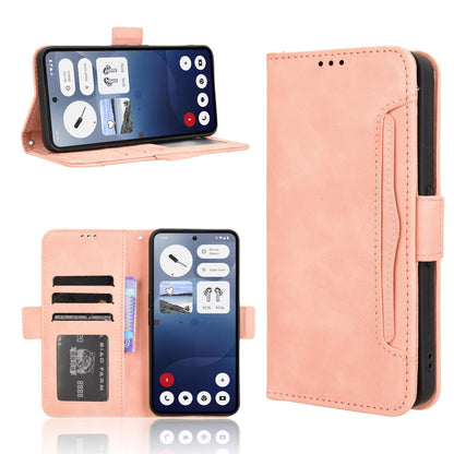 Nothing Phone 3a Skin Feel PU Leather Wallet Phone Case with Card Slots, Cash Pocket, Magnetic Closure, Built-In Stand, Full Protection TPU Cover