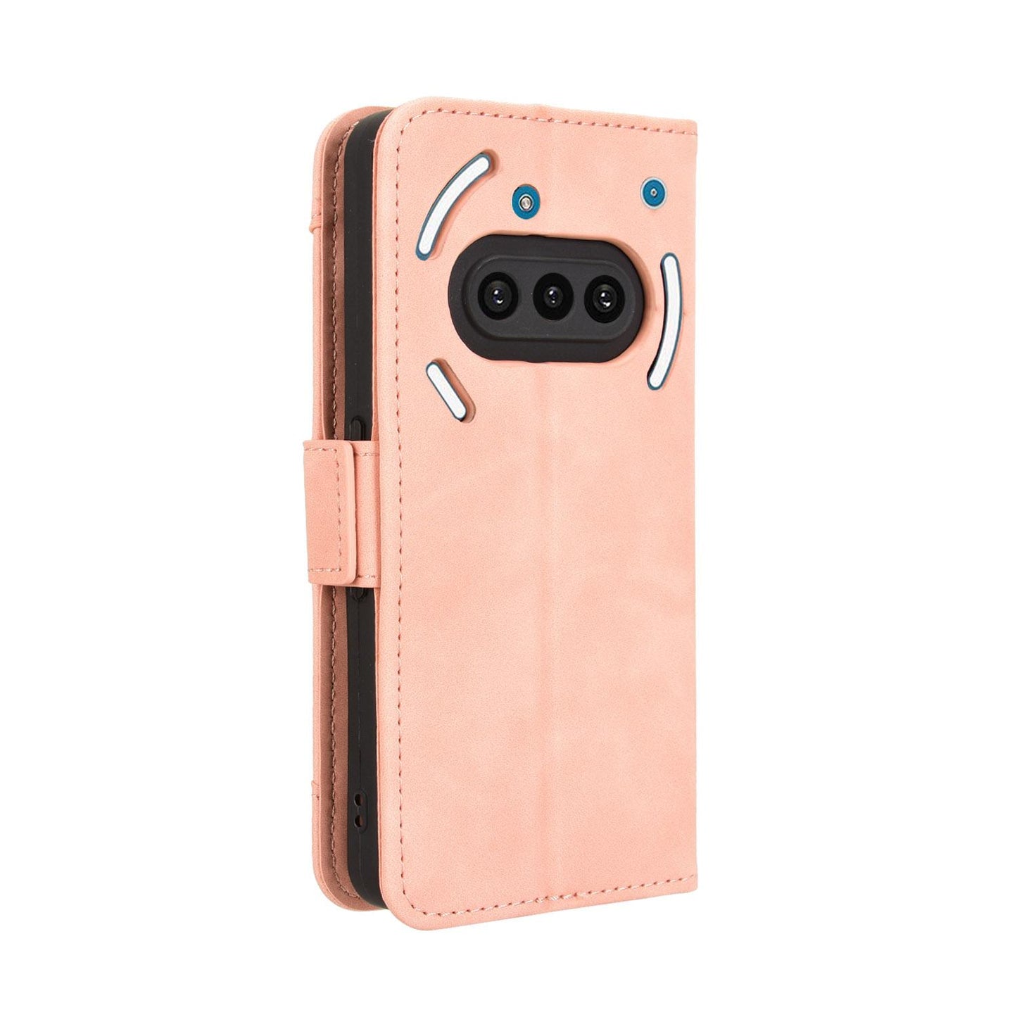 Nothing Phone 3a Skin Feel PU Leather Wallet Phone Case with Card Slots, Cash Pocket, Magnetic Closure, Built-In Stand, Full Protection TPU Cover