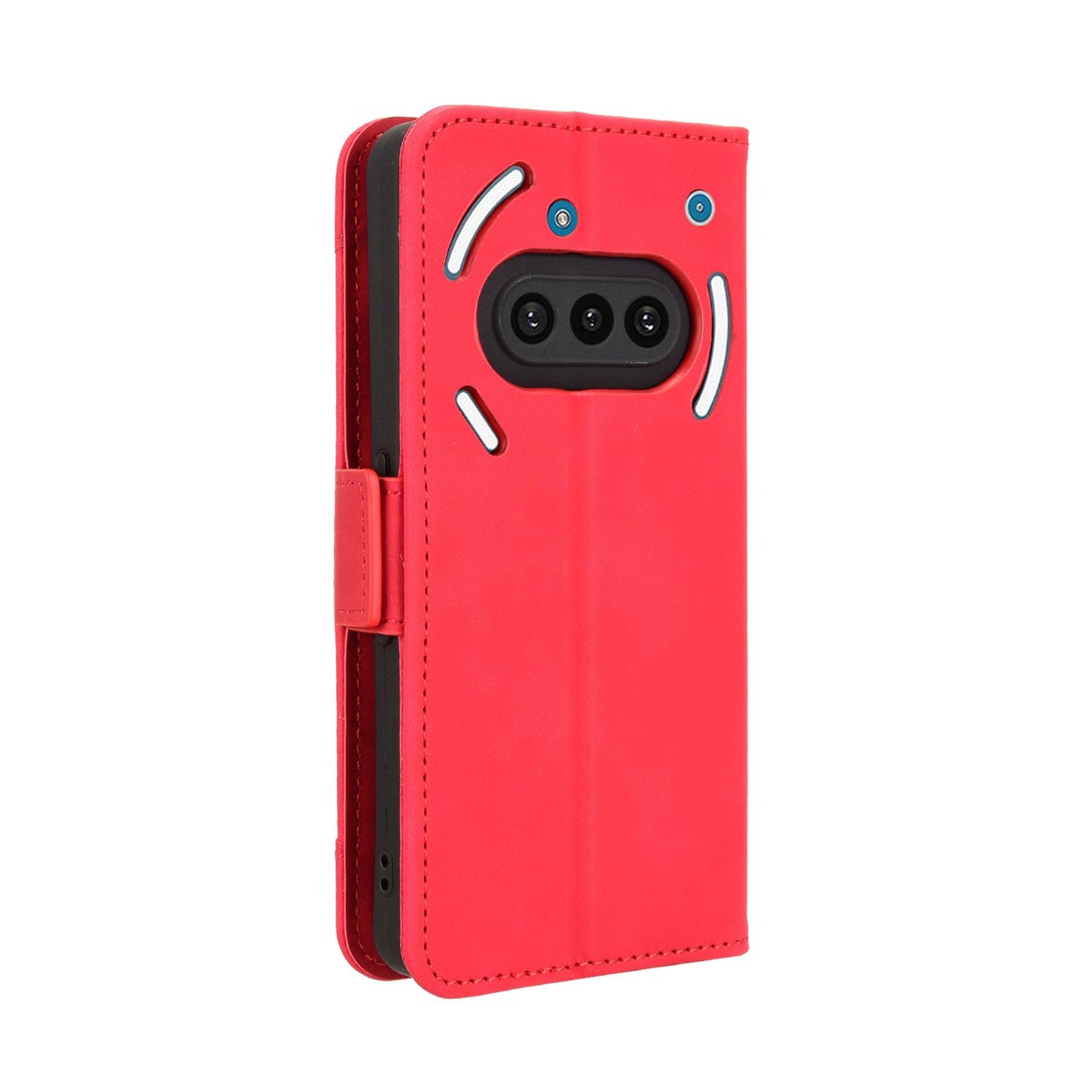Nothing Phone 3a Skin Feel PU Leather Wallet Phone Case with Card Slots, Cash Pocket, Magnetic Closure, Built-In Stand, Full Protection TPU Cover