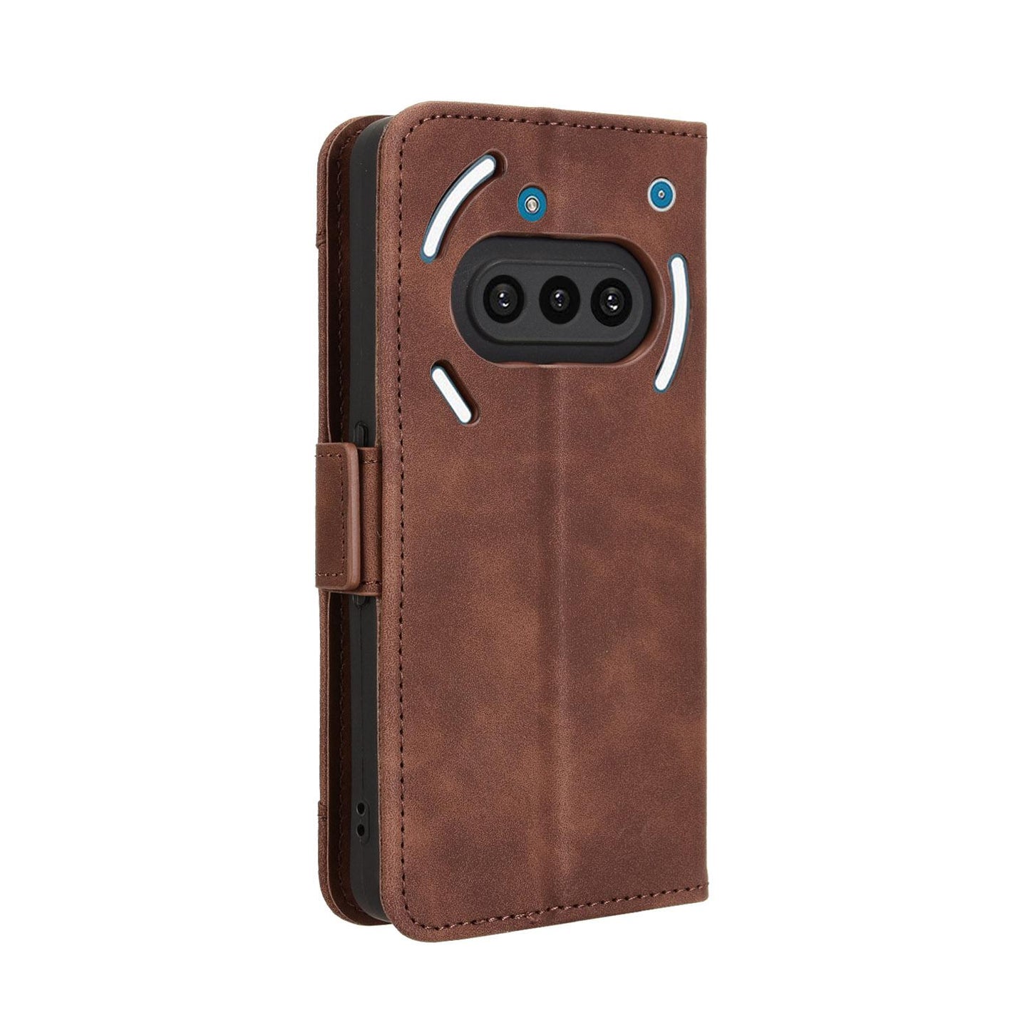 Nothing Phone 3a Skin Feel PU Leather Wallet Phone Case with Card Slots, Cash Pocket, Magnetic Closure, Built-In Stand, Full Protection TPU Cover