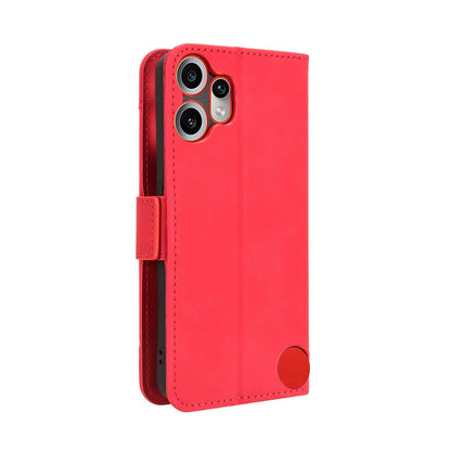 Nothing CMF Phone 2 Pro Skin Feel PU Leather Wallet Phone Case with Card Slots, Cash Pocket, Magnetic Closure, Built-In Stand, Full Protection TPU Cover