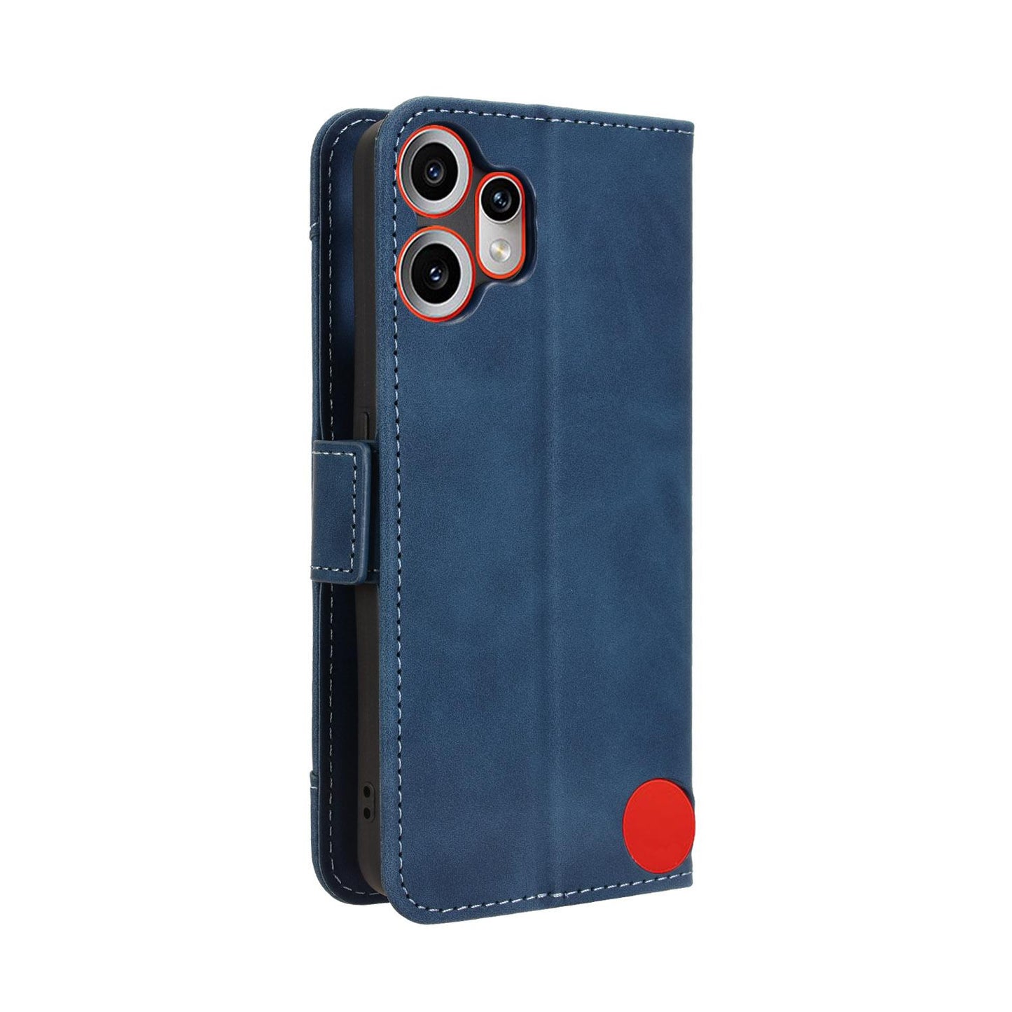 Nothing CMF Phone 2 Pro Skin Feel PU Leather Wallet Phone Case with Card Slots, Cash Pocket, Magnetic Closure, Built-In Stand, Full Protection TPU Cover