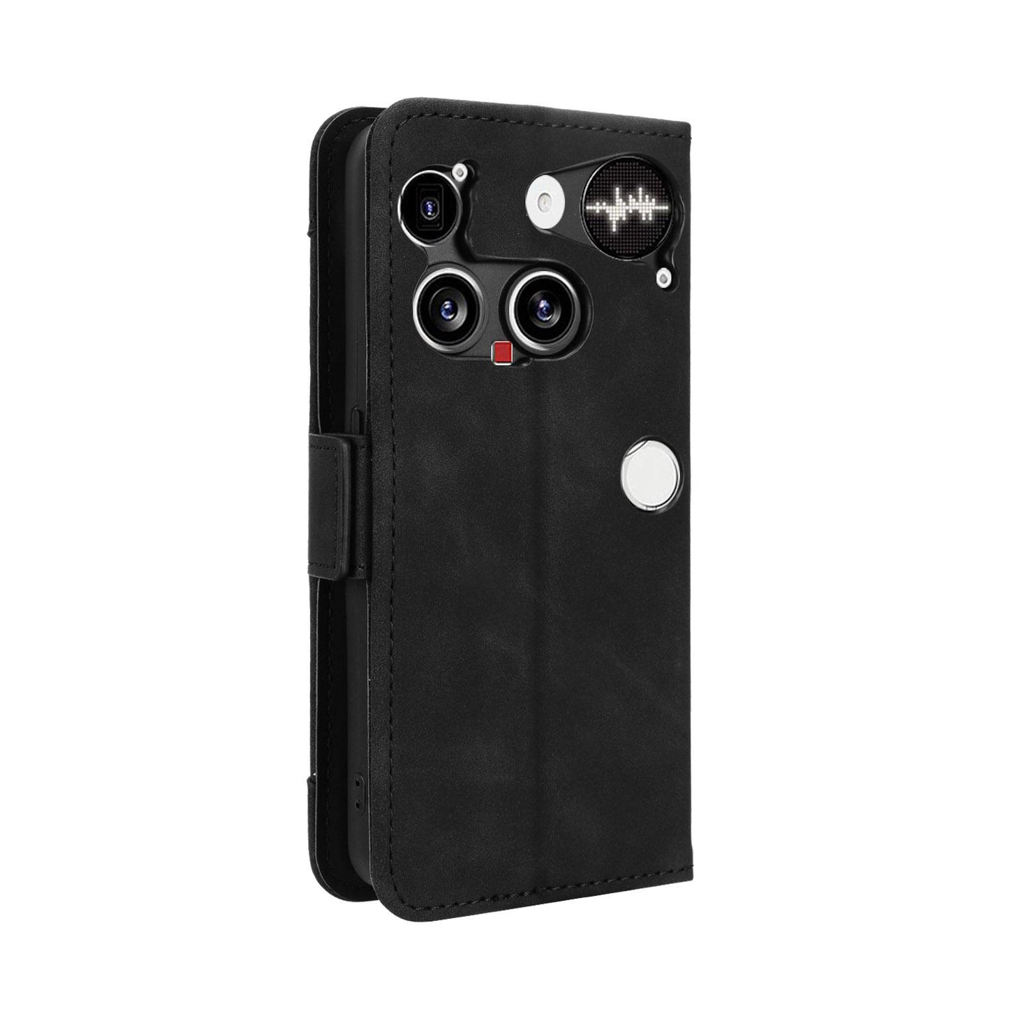 Nothing Phone 3 Skin Feel PU Leather Wallet Phone Case with Card Slots, Cash Pocket, Magnetic Closure, Built-In Stand, Full Protection TPU Cover