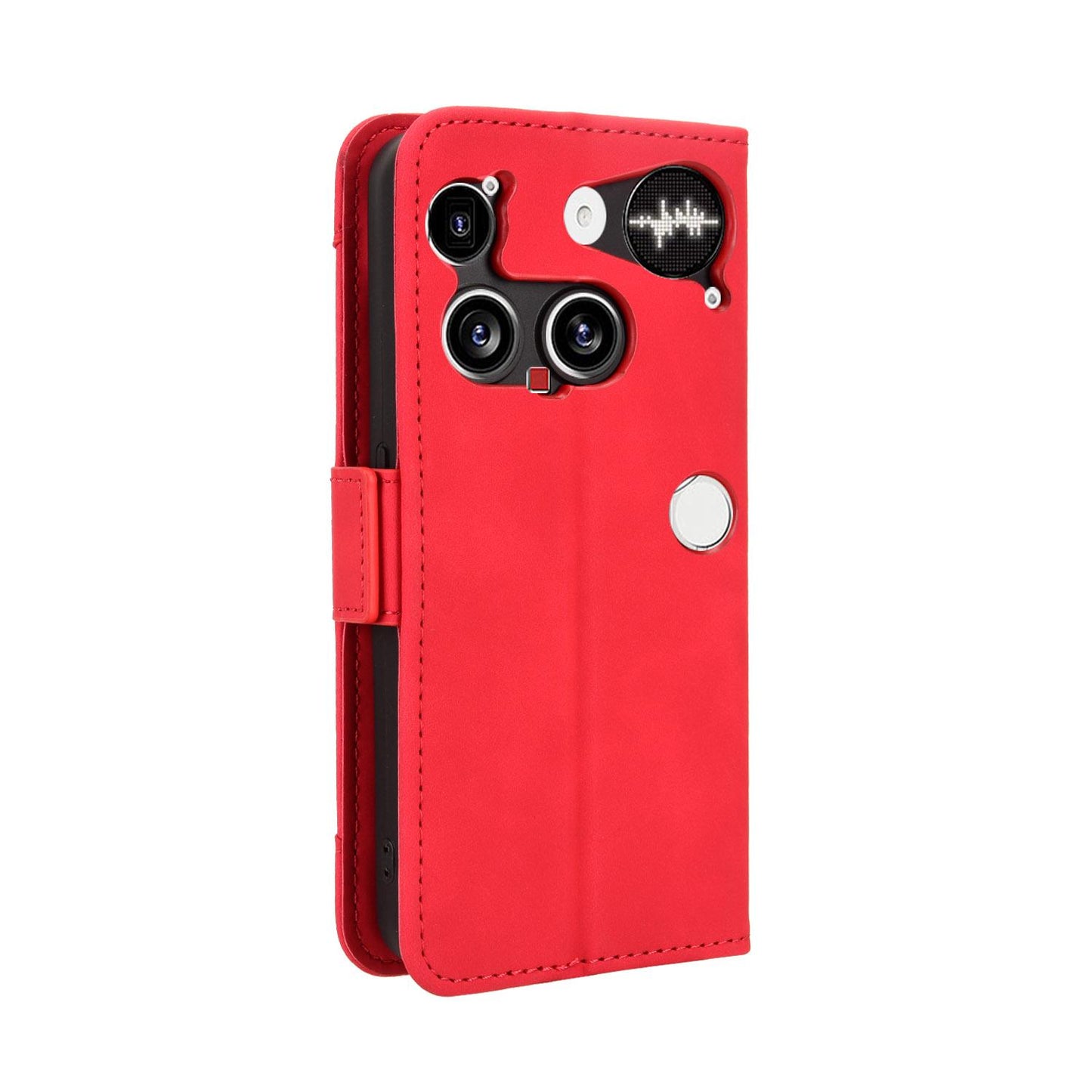 Nothing Phone 3 Skin Feel PU Leather Wallet Phone Case with Card Slots, Cash Pocket, Magnetic Closure, Built-In Stand, Full Protection TPU Cover