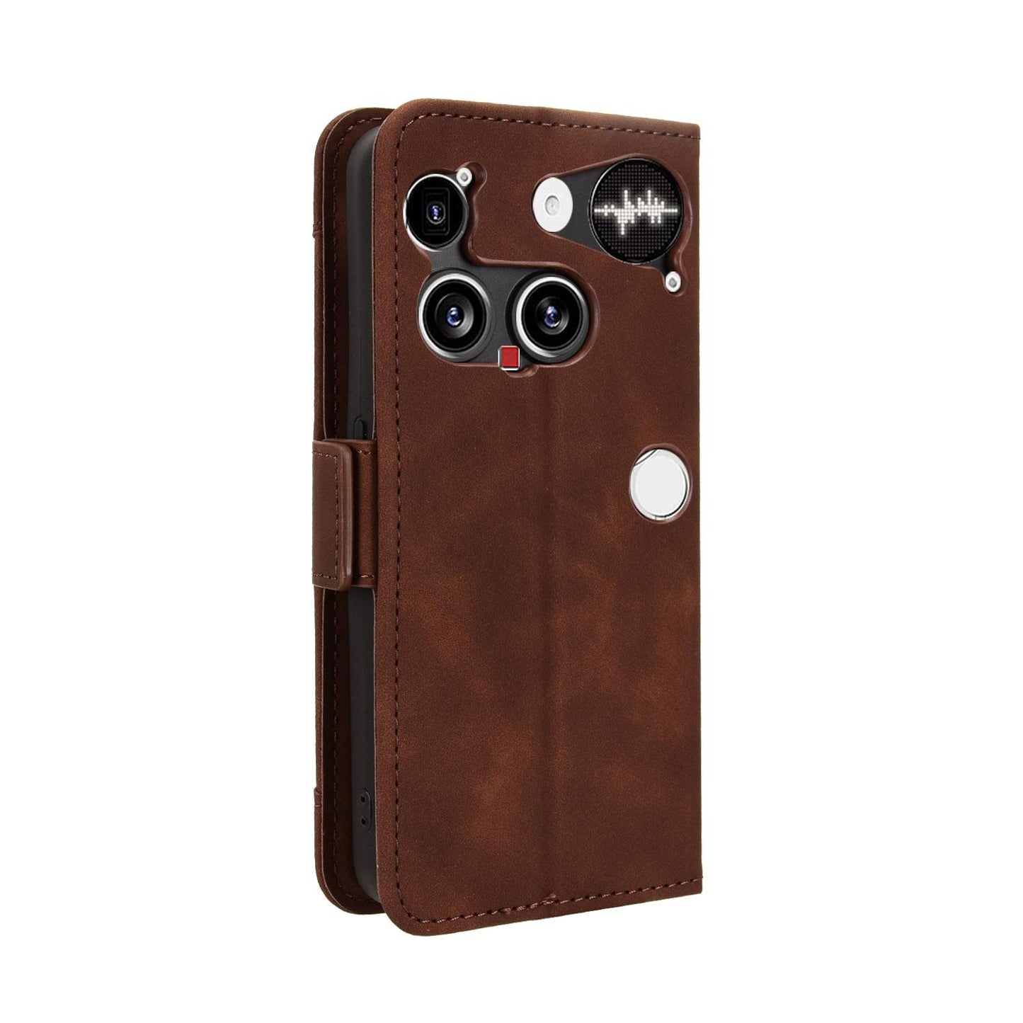 Nothing Phone 3 Skin Feel PU Leather Wallet Phone Case with Card Slots, Cash Pocket, Magnetic Closure, Built-In Stand, Full Protection TPU Cover