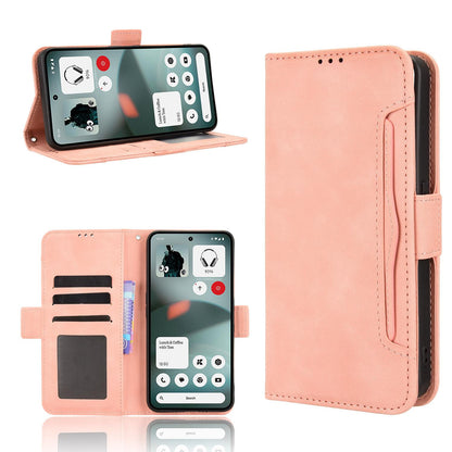 Nothing Phone 3a Lite Skin Feel PU Leather Wallet Phone Case with Card Slots, Cash Pocket, Magnetic Closure, Built-In Stand, Full Protection TPU Cover
