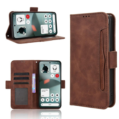 Nothing Phone 3a Lite Skin Feel PU Leather Wallet Phone Case with Card Slots, Cash Pocket, Magnetic Closure, Built-In Stand, Full Protection TPU Cover