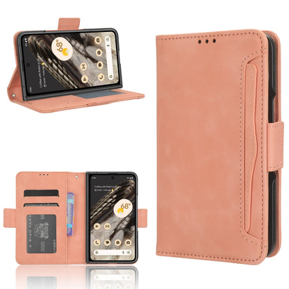 Google Pixel Fold Skin Feel PU Leather Wallet Phone Case with Card Slots, Cash Pocket, Magnetic Closure, Built-In Stand, Full Protection TPU Cover
