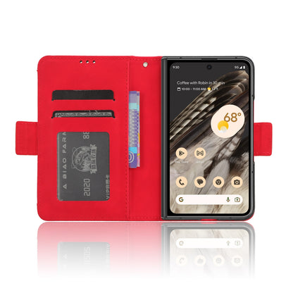 Google Pixel Fold Skin Feel PU Leather Wallet Phone Case with Card Slots, Cash Pocket, Magnetic Closure, Built-In Stand, Full Protection TPU Cover
