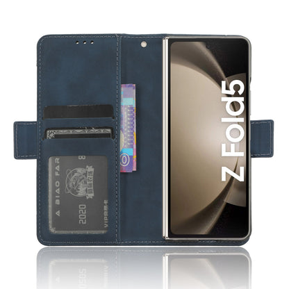 Samsung Galaxy Z Fold5 Skin Feel PU Leather Wallet Phone Case with Card Slots, Cash Pocket, Magnetic Closure, Built-In Stand, Full Protection TPU Cover