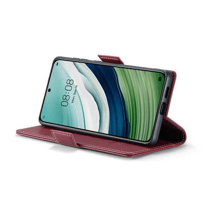 Huawei Mate 60 Litchi Texture RFID Anti-theft Leather Phone Case with Butterfly Buckle, Stand & Card Wallet with TPU Shell