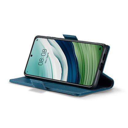 Huawei Mate 60 Litchi Texture RFID Anti-theft Leather Phone Case with Butterfly Buckle, Stand & Card Wallet with TPU Shell