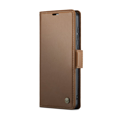 Huawei Mate 60 Pro Litchi Texture RFID Anti-theft Leather Phone Case with Butterfly Buckle, Stand & Card Wallet with TPU Shell