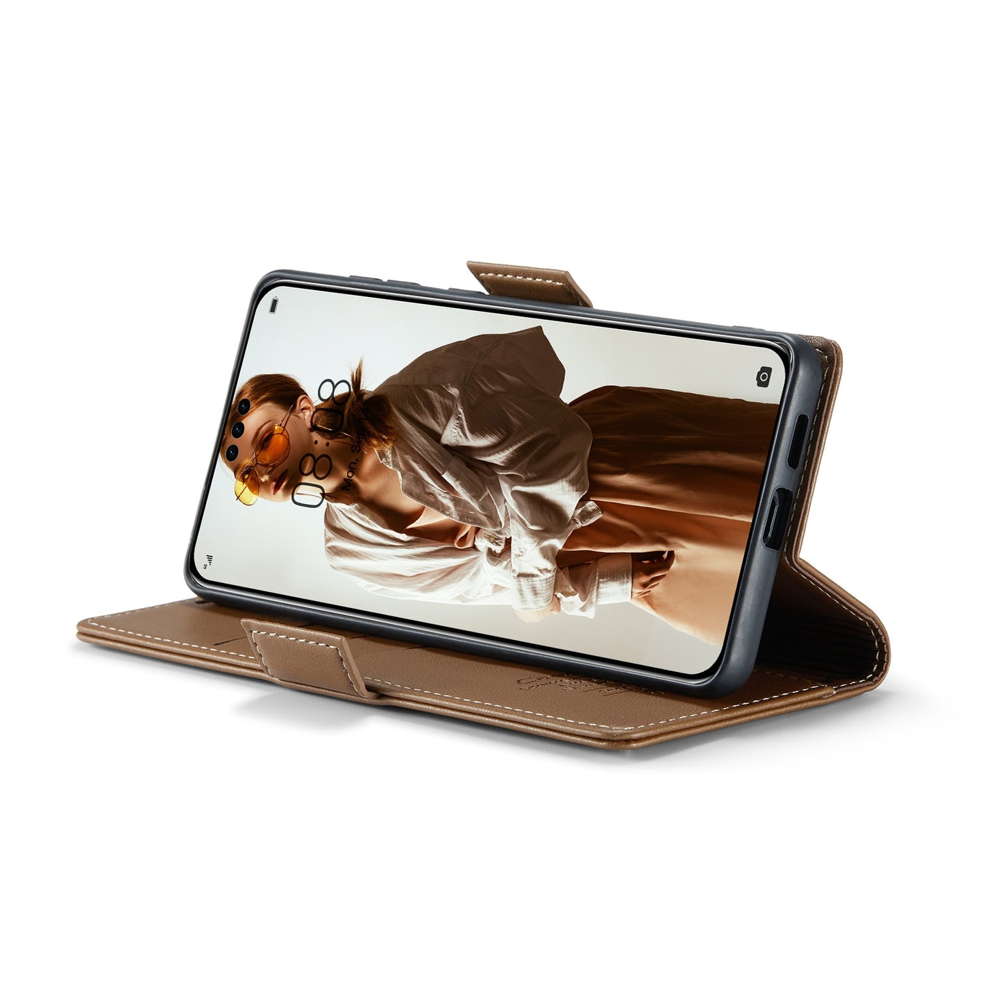 Huawei Mate 60 Pro+ Litchi Texture RFID Anti-theft Leather Phone Case with Butterfly Buckle, Stand & Card Wallet with TPU Shell