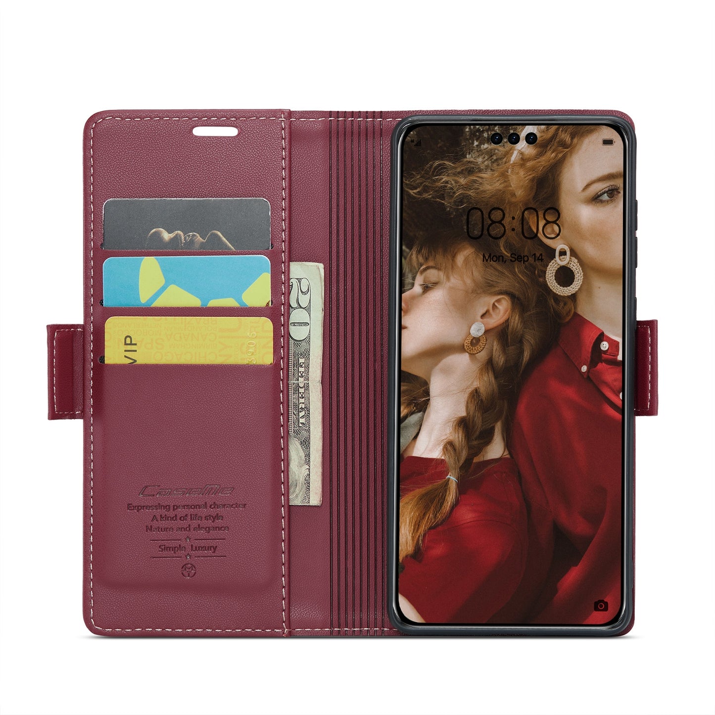 Huawei Mate 60 Pro Litchi Texture RFID Anti-theft Leather Phone Case with Butterfly Buckle, Stand & Card Wallet with TPU Shell