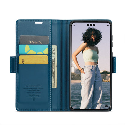 Huawei Mate 60 Pro+ Litchi Texture RFID Anti-theft Leather Phone Case with Butterfly Buckle, Stand & Card Wallet with TPU Shell