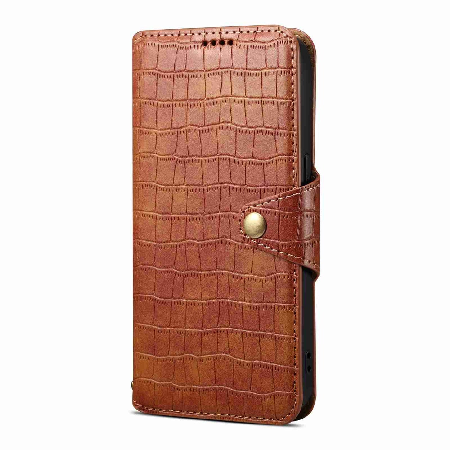 iPhone 14 Pro Max Denior Crocodile Texture Oil Edge Leather Phone Case with Card Wallet and Kickstand