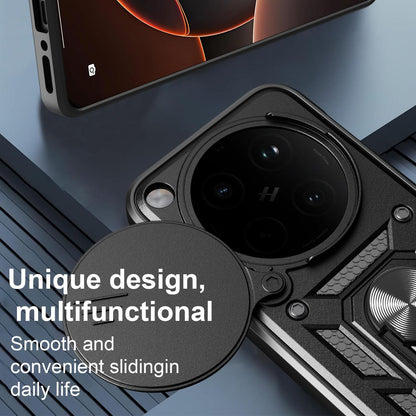 OPPO Find X8 Pro Sliding Camera Cover Magnetic Ring Stand Shockproof TPU + PC Protective Phone Case