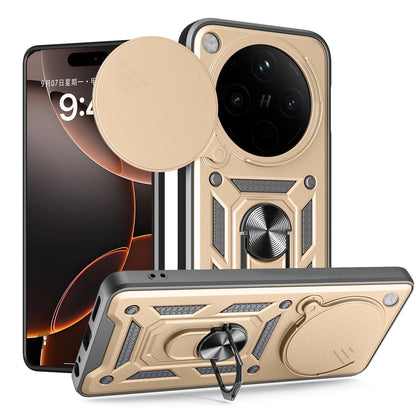 OPPO Find X8 Pro Sliding Camera Cover Magnetic Ring Stand Shockproof TPU + PC Protective Phone Case