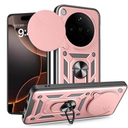 OPPO Find X8 Pro Sliding Camera Cover Magnetic Ring Stand Shockproof TPU + PC Protective Phone Case