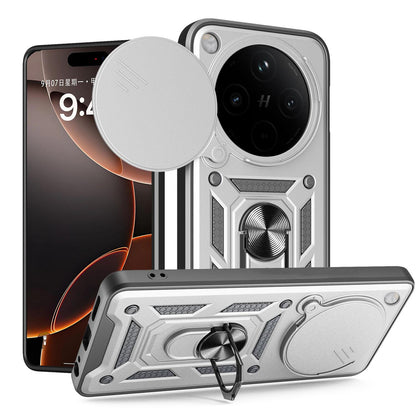 OPPO Find X8 Sliding Camera Cover Magnetic Ring Stand Shockproof TPU + PC Protective Phone Case