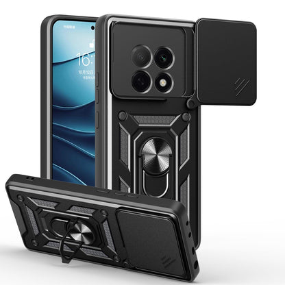 OPPO F29 Pro 5G Sliding Camera Cover Magnetic Ring Stand Shockproof TPU + PC Protective Phone Case