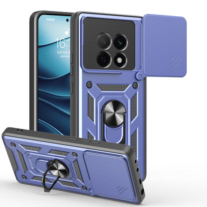 OPPO F29 Pro 5G Sliding Camera Cover Magnetic Ring Stand Shockproof TPU + PC Protective Phone Case
