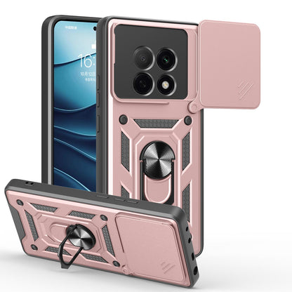 OPPO F29 Pro 5G Sliding Camera Cover Magnetic Ring Stand Shockproof TPU + PC Protective Phone Case