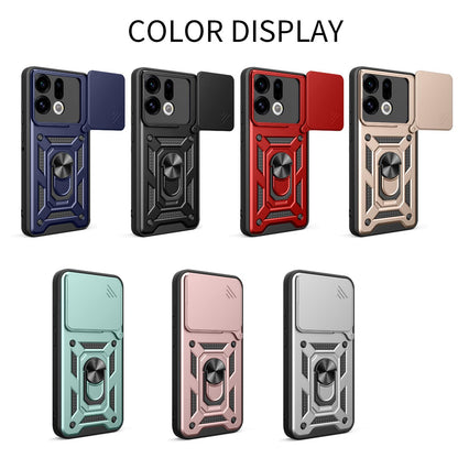 OPPO Find X9 Sliding Camera Cover Magnetic Ring Stand Shockproof TPU + PC Protective Phone Case