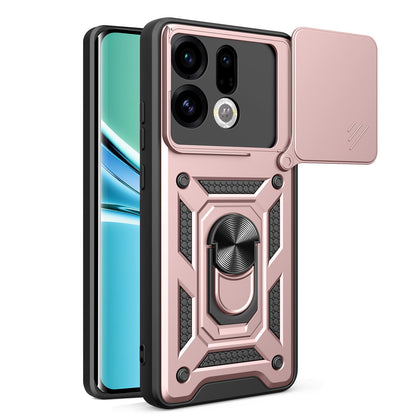 OPPO Find X9 Sliding Camera Cover Magnetic Ring Stand Shockproof TPU + PC Protective Phone Case