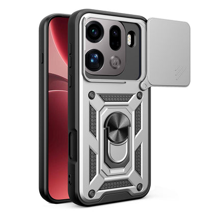 OPPO Find X9 Pro Sliding Camera Cover Magnetic Ring Stand Shockproof TPU + PC Protective Phone Case