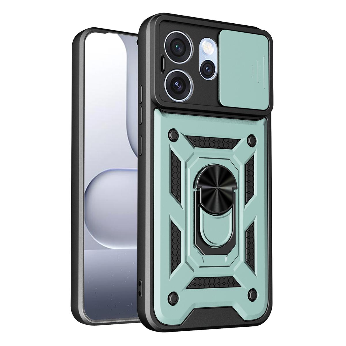 OPPO Reno15 Pro 5G Sliding Camera Cover Magnetic Ring Stand Shockproof TPU + PC Protective Phone Case