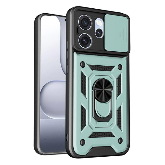 OPPO Reno15 Pro 5G Sliding Camera Cover Magnetic Ring Stand Shockproof TPU + PC Protective Phone Case