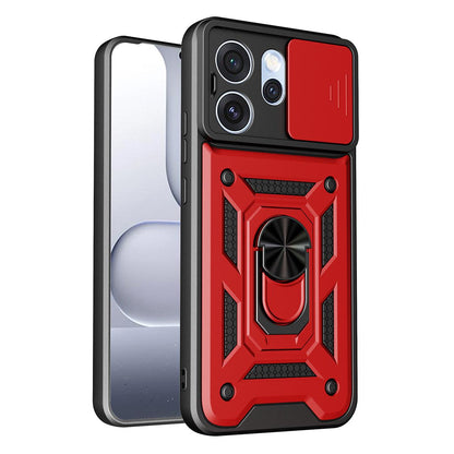 OPPO Reno15 Pro 5G Sliding Camera Cover Magnetic Ring Stand Shockproof TPU + PC Protective Phone Case