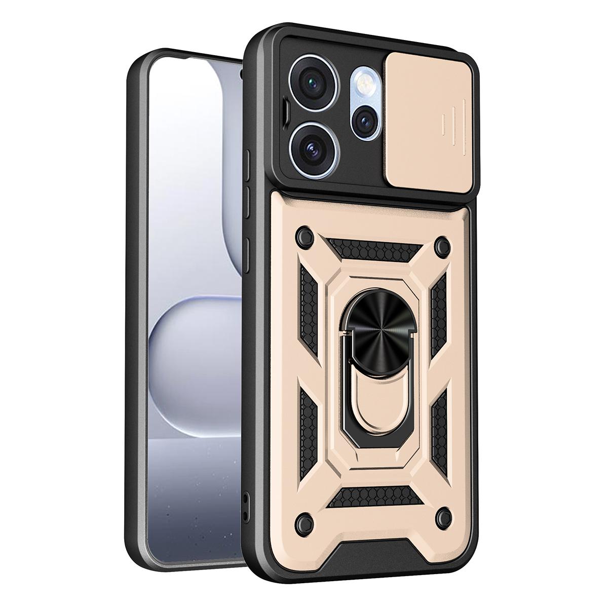 OPPO Reno15 Pro 5G Sliding Camera Cover Magnetic Ring Stand Shockproof TPU + PC Protective Phone Case