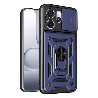 OPPO Reno15 Pro 5G Sliding Camera Cover Magnetic Ring Stand Shockproof TPU + PC Protective Phone Case
