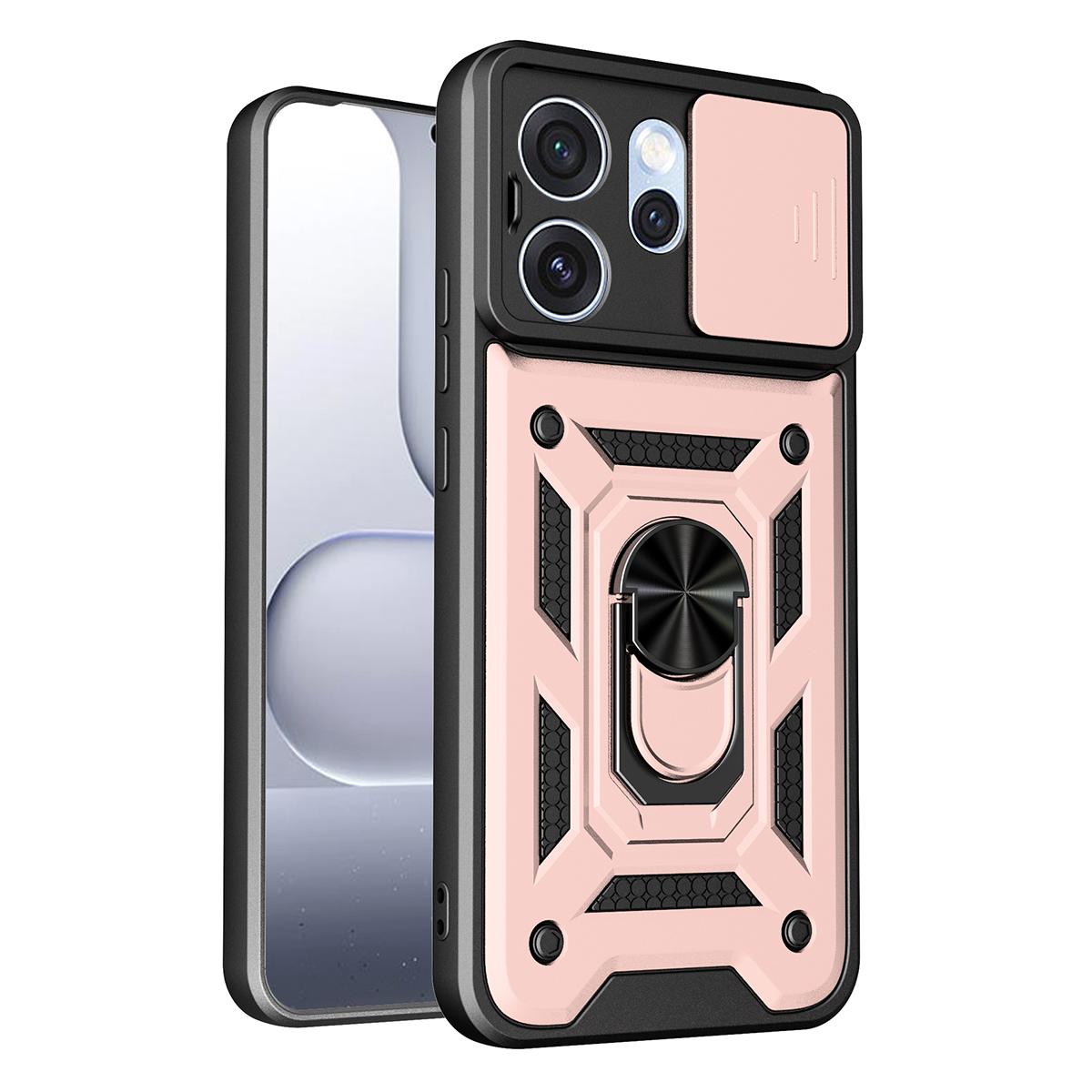 OPPO Reno15 Pro 5G Sliding Camera Cover Magnetic Ring Stand Shockproof TPU + PC Protective Phone Case