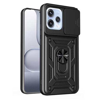 OPPO Reno 15c 5G Sliding Camera Cover Magnetic Ring Stand Shockproof TPU + PC Protective Phone Case