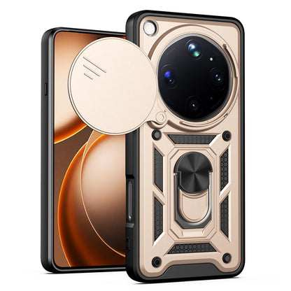 OPPO Find X9 Ultra Sliding Camera Cover Magnetic Ring Stand Shockproof TPU + PC Protective Phone Case
