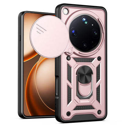 OPPO Find X9 Ultra Sliding Camera Cover Magnetic Ring Stand Shockproof TPU + PC Protective Phone Case