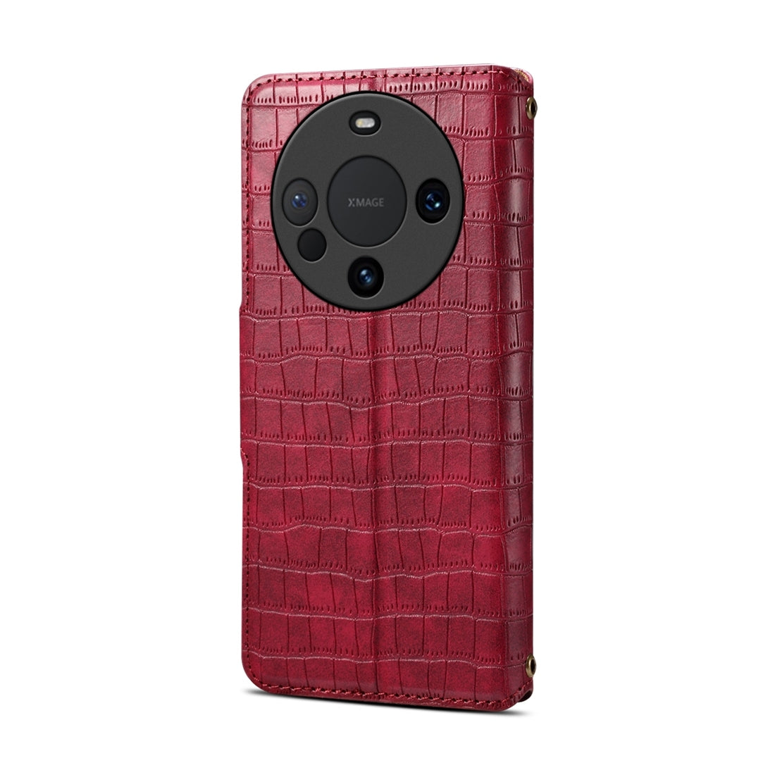 Huawei Mate 60 Pro Denior Crocodile Texture Oil Edge Leather Phone Case with Card Wallet and Kickstand