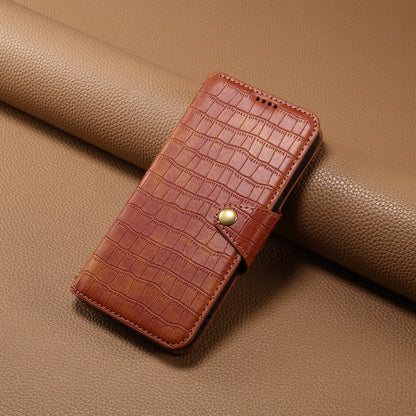 Huawei nova 11 Pro Denior Crocodile Texture Oil Edge Leather Phone Case with Card Wallet and Kickstand