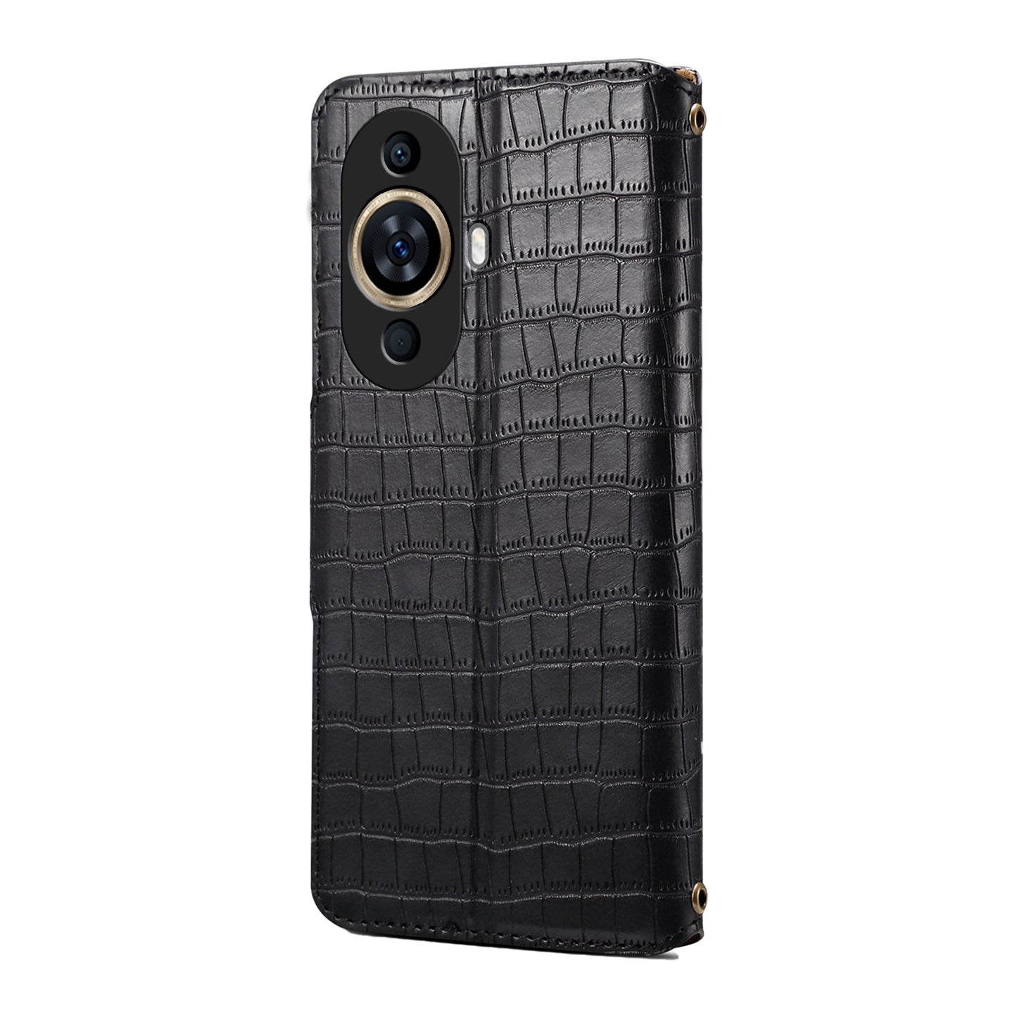 Huawei nova 11 Denior Crocodile Texture Oil Edge Leather Phone Case with Card Wallet and Kickstand