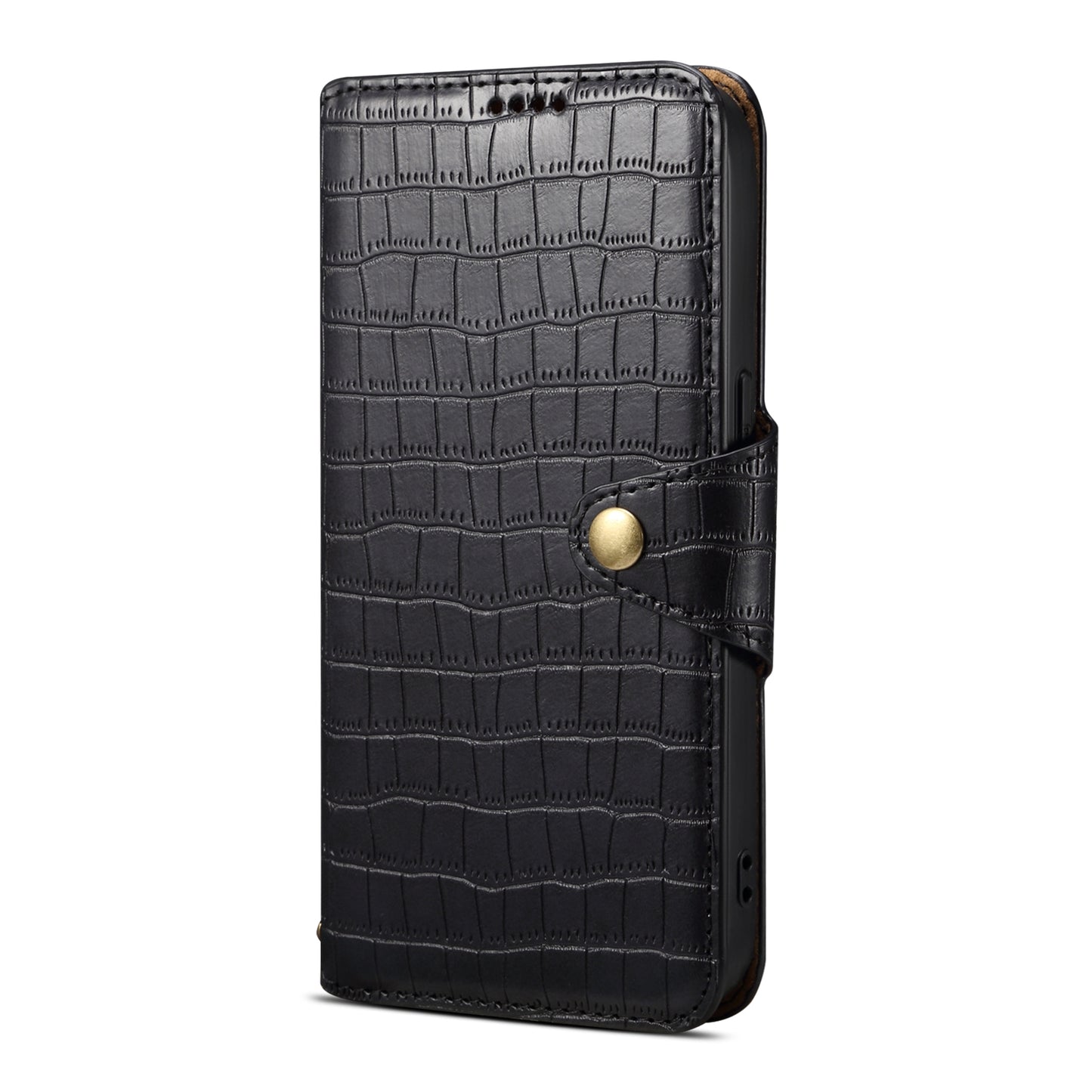 Huawei P60 Denior Crocodile Texture Oil Edge Leather Phone Case with Card Wallet and Kickstand