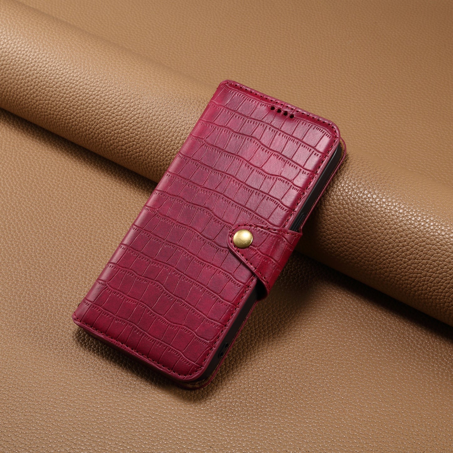 Huawei Mate 30 Denior Crocodile Texture Oil Edge Leather Phone Case with Card Wallet and Kickstand