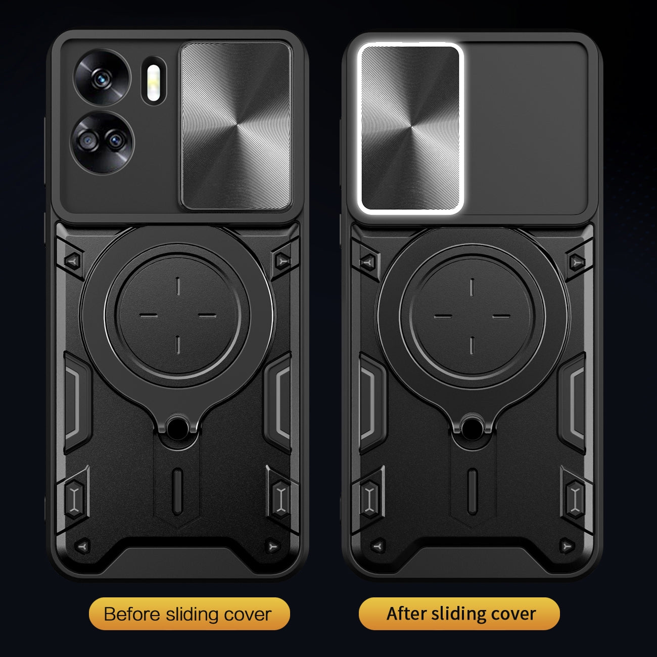 Honor 90 Lite 5G Magnetic Holder CD Texture Sliding Camshield Phone Case, TPU PC Shockproof Cover