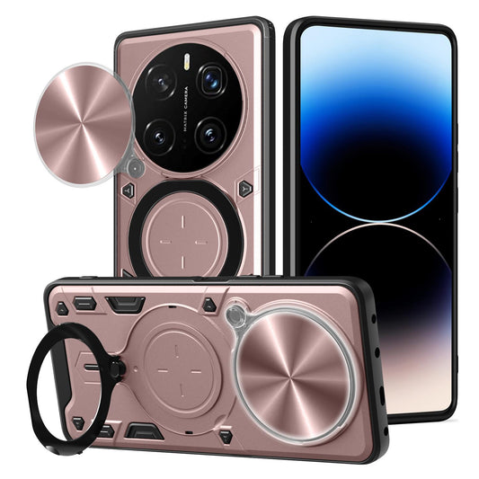 Honor Magic7 Pro Magnetic Holder CD Texture Sliding Camshield Phone Case, TPU PC Shockproof Cover