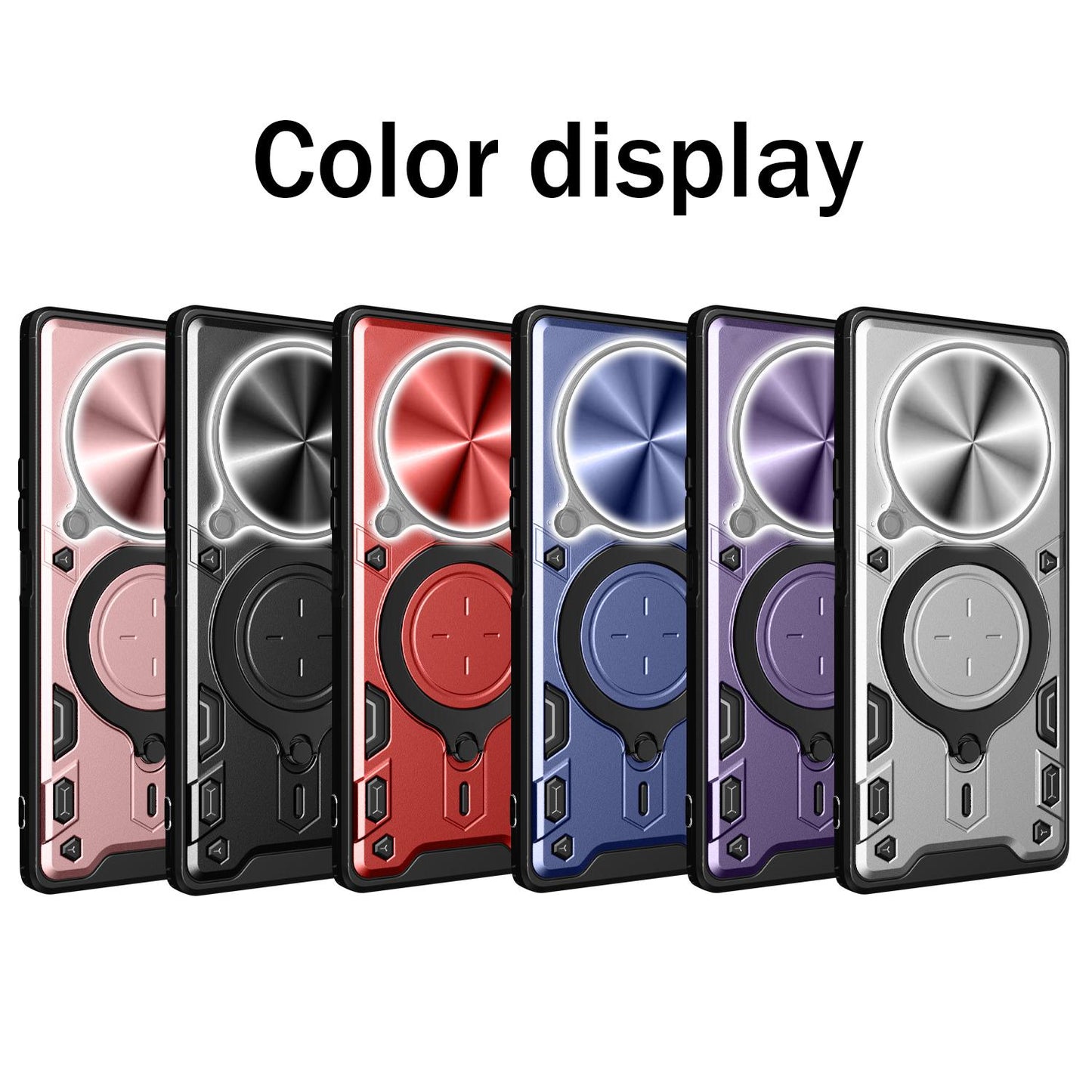 Honor Magic7 Pro Magnetic Holder CD Texture Sliding Camshield Phone Case, TPU PC Shockproof Cover