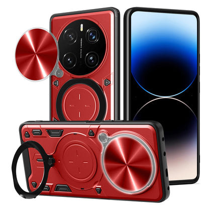 Honor Magic7 Pro Magnetic Holder CD Texture Sliding Camshield Phone Case, TPU PC Shockproof Cover