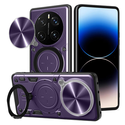 Honor Magic7 Pro Magnetic Holder CD Texture Sliding Camshield Phone Case, TPU PC Shockproof Cover
